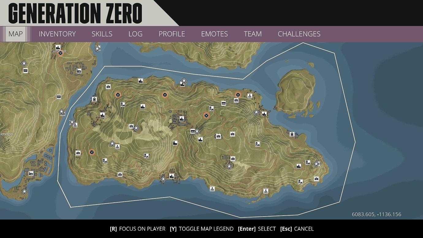 generation zero safe house locations map