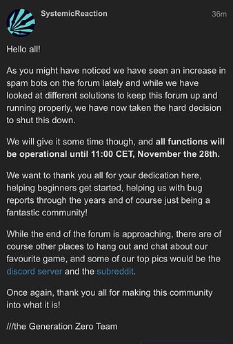 GZ Forum Shutdown