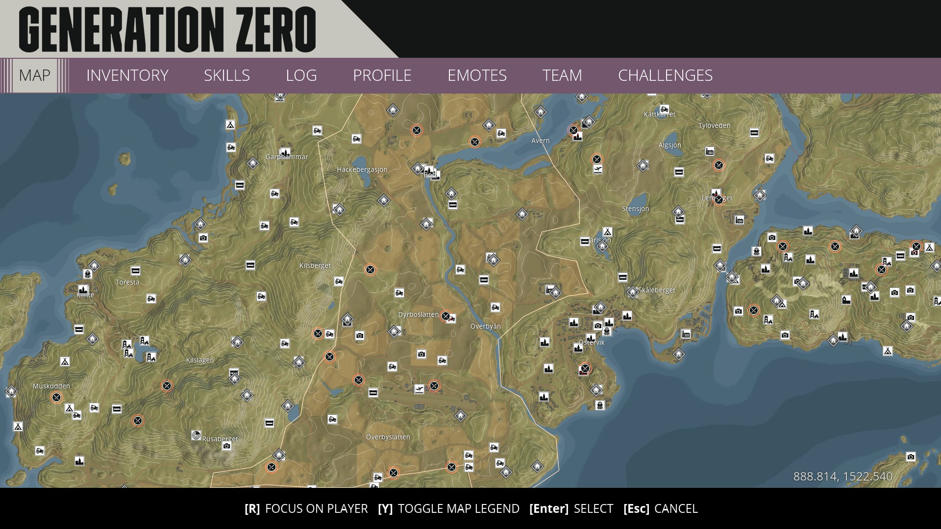 Generation Zero карта бункеров