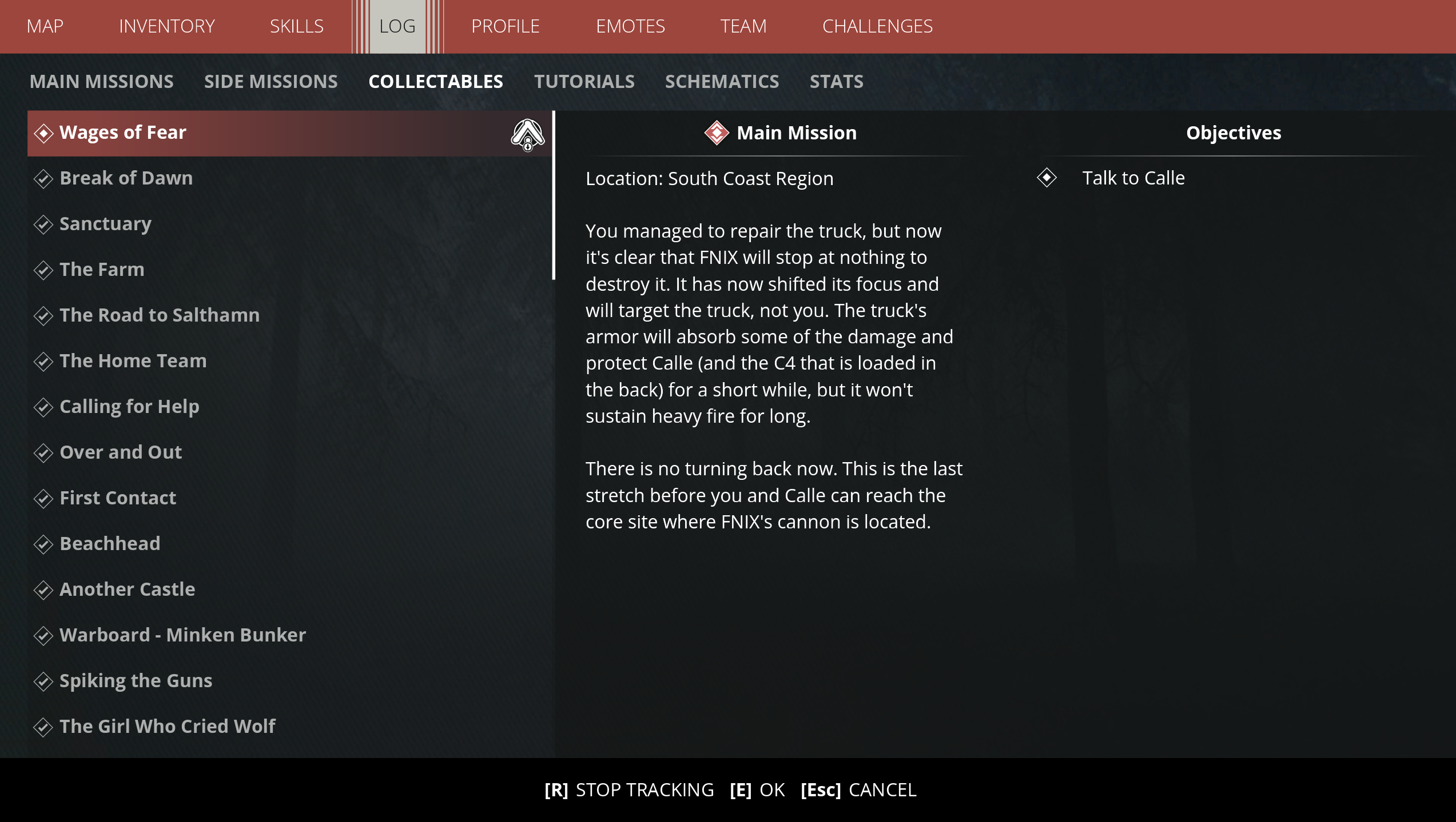 Wages of Fear Mission Issue (No map icon for "Talk To Calle" objective) - Support Reports - Generation Forum