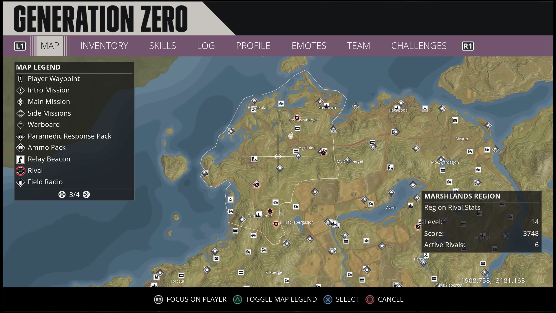 generation zero game interactive map